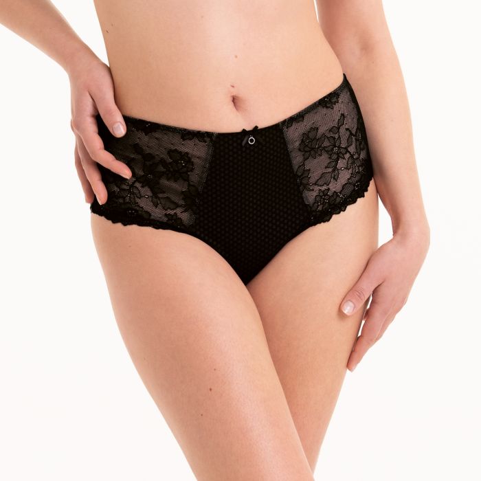 Culotte taille haute ANITA ROSA FAIA "Eloise" 1395 - Noire 001
