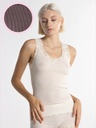 Chemisette sans manche laine & soie OSCALITO 3410 - Taupe 387