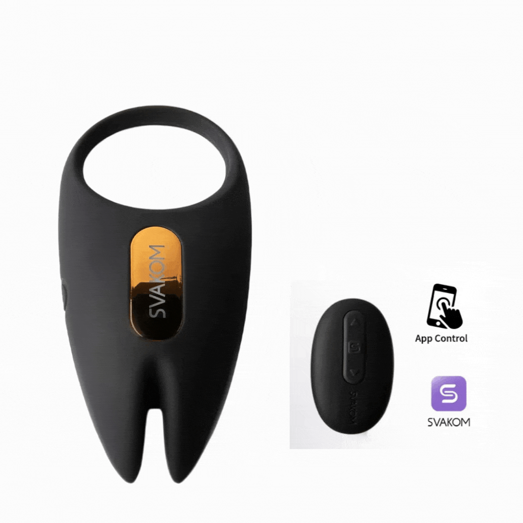 Anneau pénien vibrant controlé par application SVAKOM "Winni 2" - Noir