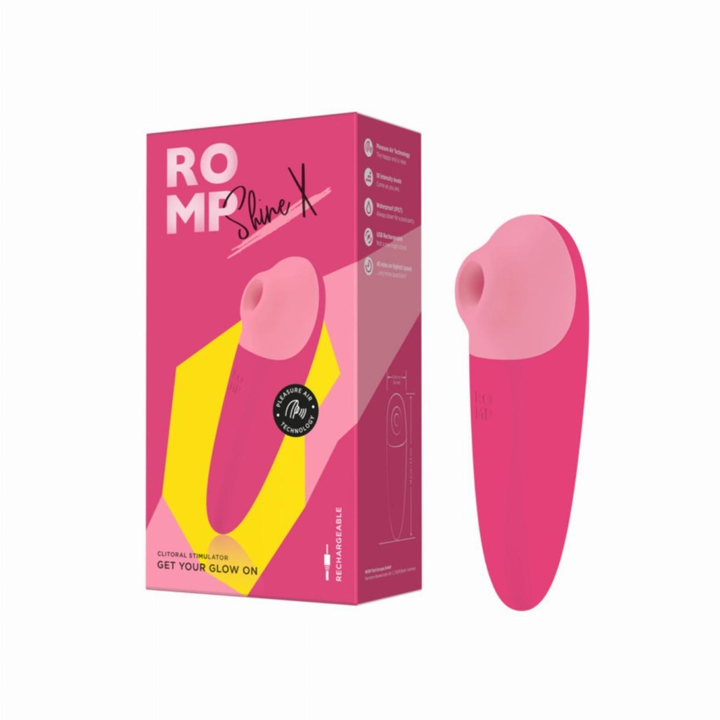 Stimulateur clitoridien à ondes de pression d'air ROMP by WOMANIZER "Shine X" - Rose