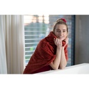 Poncho Dame JUSQU'AU LEVER DU JOUR - Rouge