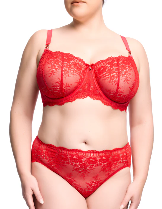 Soutien-gorge emboitant avec armatures DITA VON TEESE "Floradora" D99070 - RED087