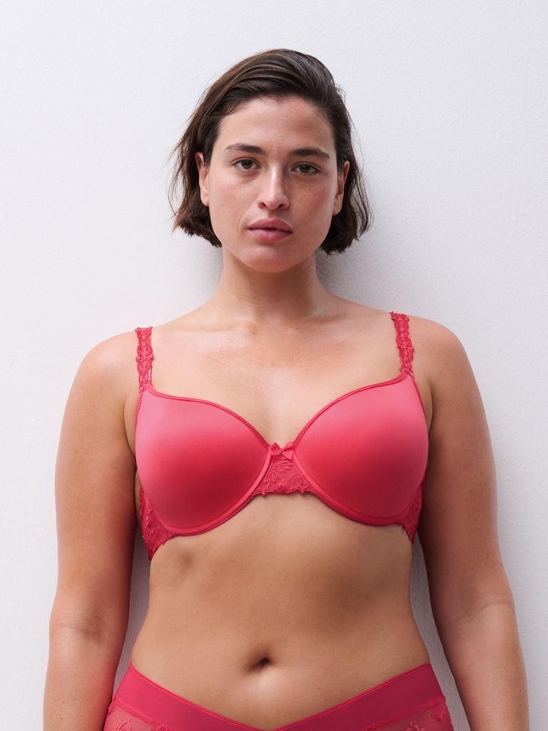 Soutien-gorge mémoire de forme emboitant CHANTELLE "Champs Elysées" C26060 - Velours Sucré C59 (85, A)