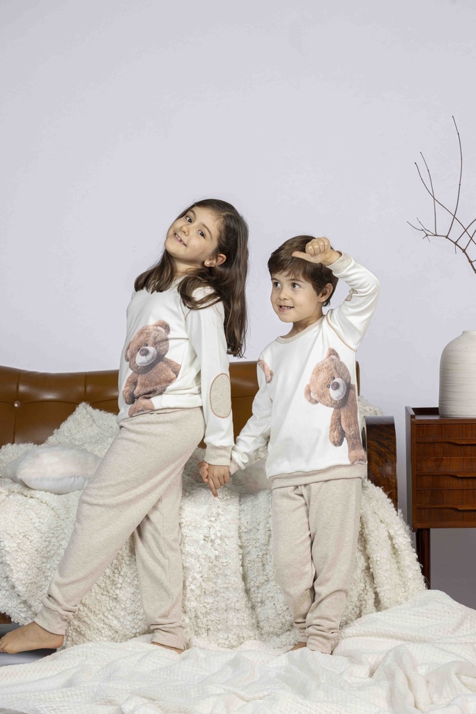Pyjama enfant MIRA 8469KW - Beige imp Ours09