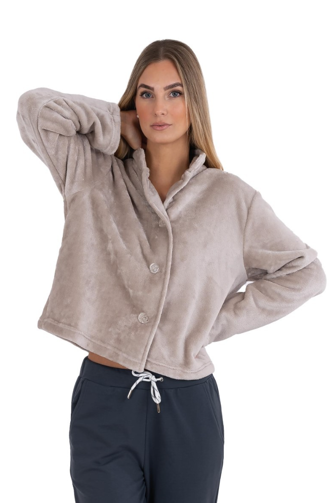 Veste d'intérieur homewear WEWOFASHION 6603 - Gris Beige 102H (40)