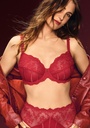 Soutien-gorge avec armatures en 3 parties emboitant LOUISA BRACQ "Victoria" 533-01 - Rouge à Lèvres RAL