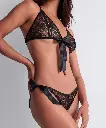Ensemble lingerie sexy AUBADE "Boite à Désir" Lace Insomnia P080A-6 - Noir