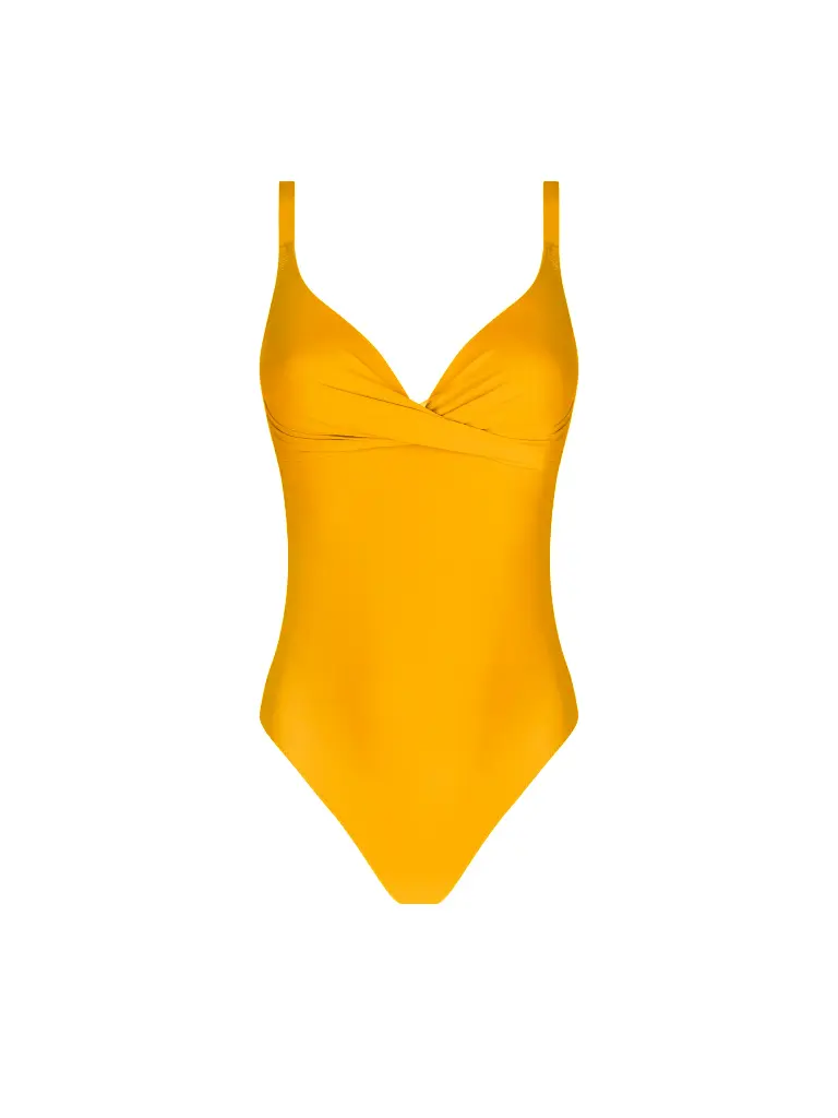 Maillot sans armatures avec coques ANTIGEL "La Chiquissima" FBB7914 - Jaune Paille 3268 (L, C)