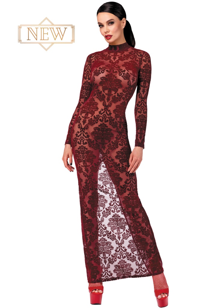 Robe longue NOIR HANDMADE "King Royal F383" Bordeaux