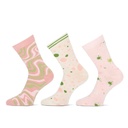 Chaussette dame fantaisie pack de 3 taille 36/42 TECKEL 13135 - Dessin Wavy
