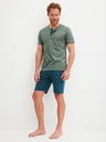 Pyjama short homme 100% coton CALIDA "Relax Imprint" 47287 - Laurel Green 618