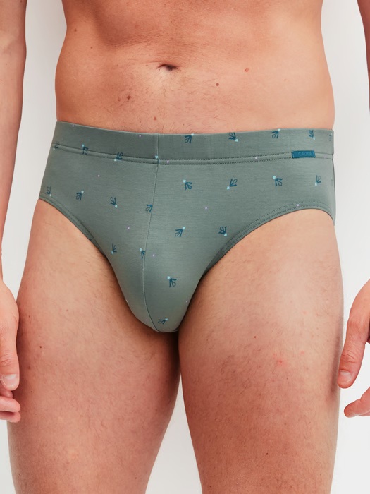 Slip homme fantaisie 90% coton CALIDA "Grafic Cotton" 22767 - Laurel Green 618 (S)