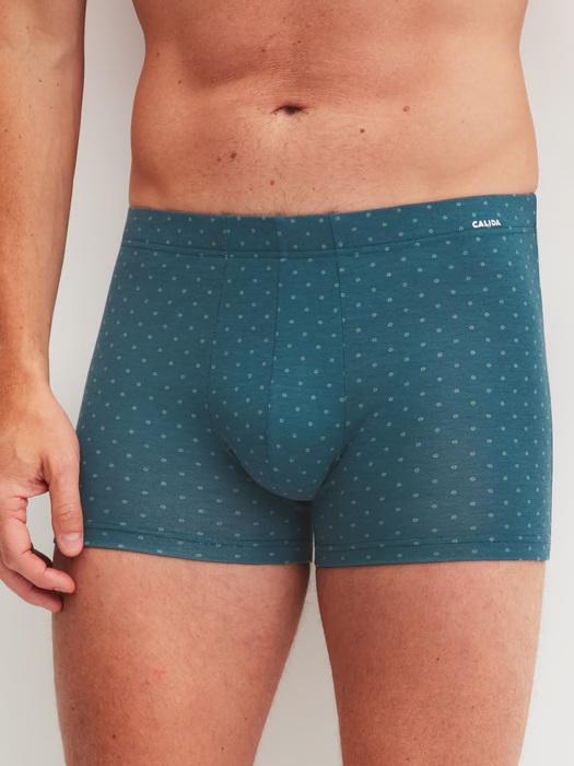 Boxer homme fantaisie 94% coton CALIDA "Cotton Code Design" 25982 - Deep Petrol 559 (S)