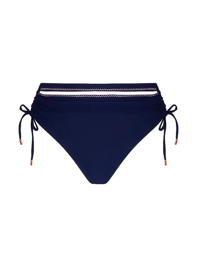 Bas de Bikini slip coulissant LISE CHARMEL "Cordage Précieux" ABB0694 - Cordage Navy 10360