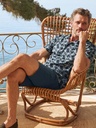 Pyjama short homme boutonné 100% coton CALIDA "Relax Imprint 2" 47488 - Dark Sapphire 479