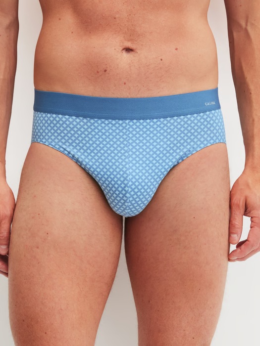 Slip homme fantaisie 94% coton CALIDA "Cotton Code Design" 21380 - Atlantic 532