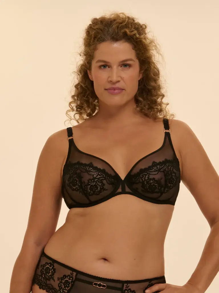 Soutien-gorge avec armatures foulard SIMONE PERELE "Idole" 1H2319 - Noir 015