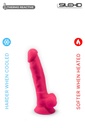 Godemichet réaliste ventouse avec testicules SILEXD "Thermo Réactive Modèle 1" SD220215NB - Rose 17,75cm x 3,8cm