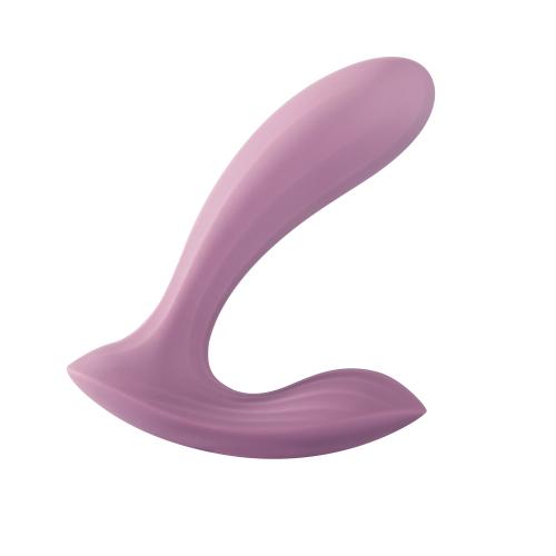 Vibromasseur contrôlé via app & double stimulation SVAKOM "Erica" - Rose