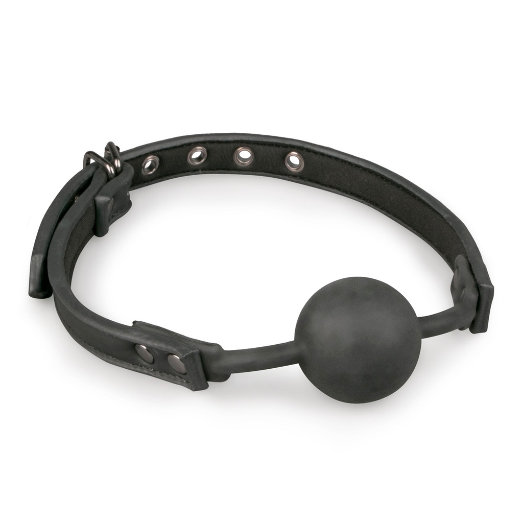 Bâillon balle en silicone EASYTOYS - Noir 
