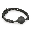 Bâillon balle en silicone EASYTOYS - Noir 