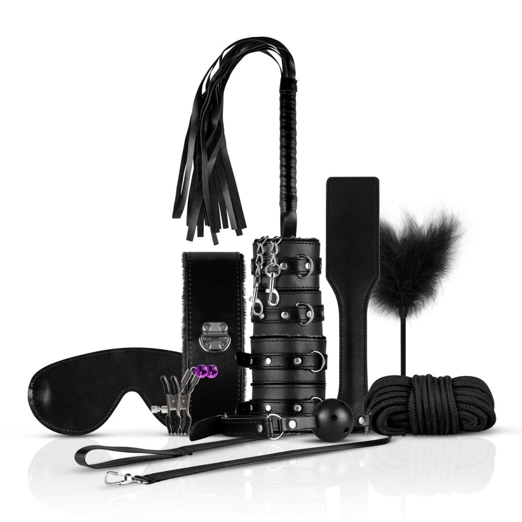 Kit S&M pour jeux de couple SECRET PLEASURE CHEST "Love Boxxx" - Black Fantasy
