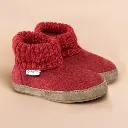 Pantoufles en laine mouton GOTTSTEIN "Ötz" 405 - Rouge Mel. 1353