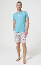 Pyjama short homme 100% coton bio ARTHUR "Pyj à Mât" PAU - Nude BOUTE26