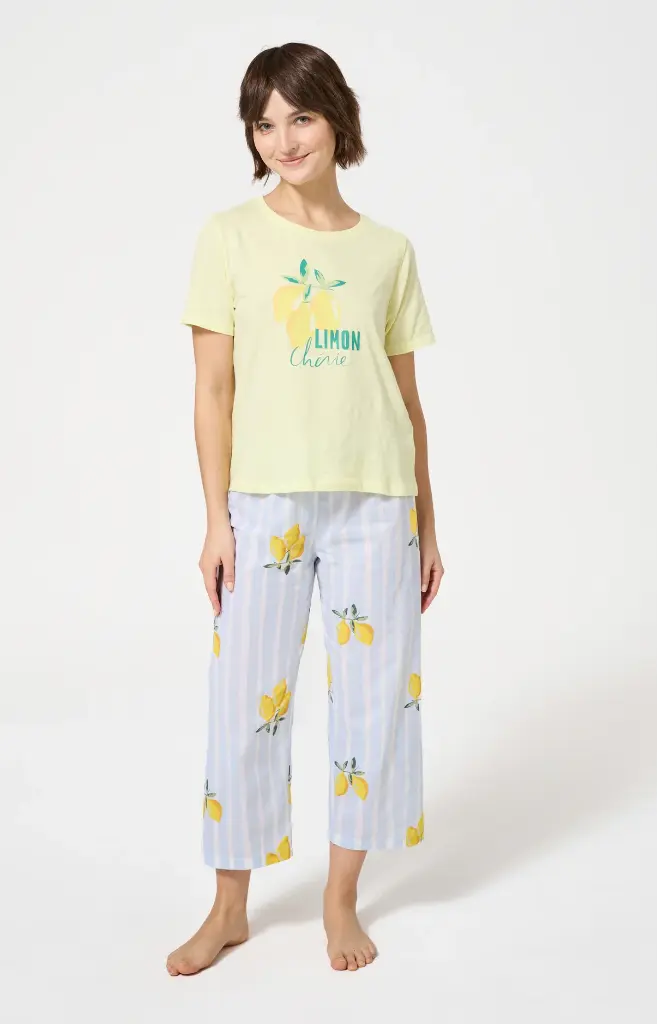 Pyjama femme ARTHUR "Lemon Chérie" ELO - Glace LEMOE26 