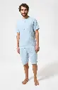 Pyjama short homme ARTHUR COG - Bleu Ciel GAZEE26