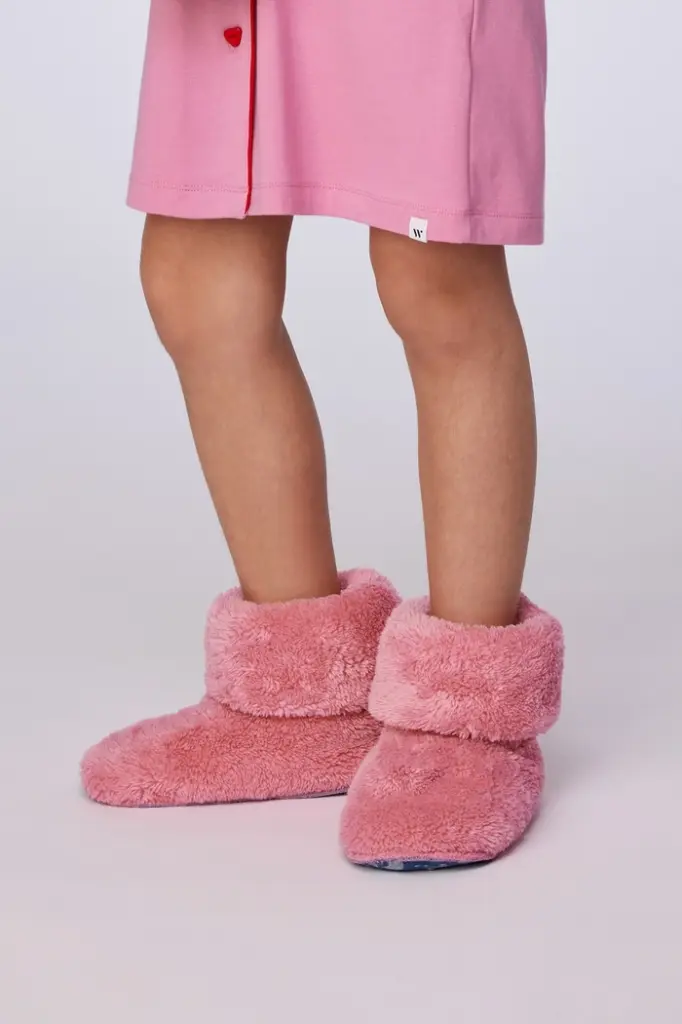 Pantoufles botte en polar WOODY 252-10-BOO-M - Rose 404