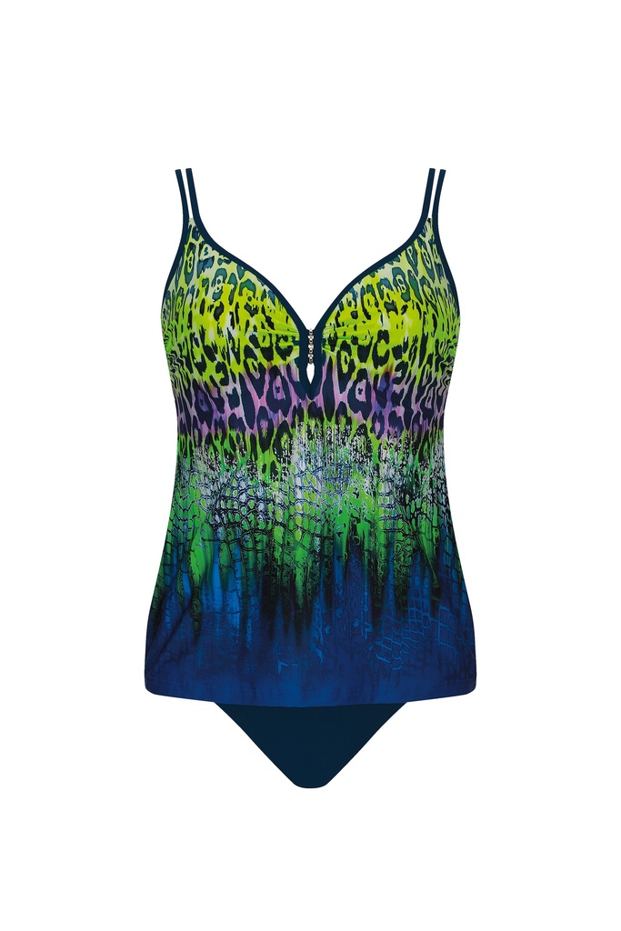 Tankini 2 pièces SUNFLAIR 28041 - Bleu Nuit/Vert 3075 (46, C)