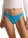 String dentelle stretch HANKY PANKY "Original Rise Thong" 4811P - Laguna Blue LAGB
