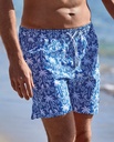 Short de bain DAVID MAN "Caicco" DM26-013 - Bleu Tropical MLT