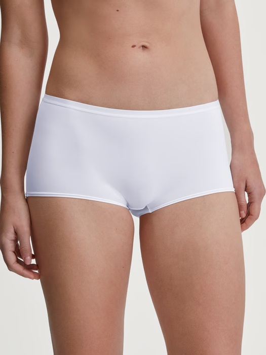 Shorty coupe classique en micro recyclé CALIDA "Sleek Skin" 24237 - Blanc 001 (XS)