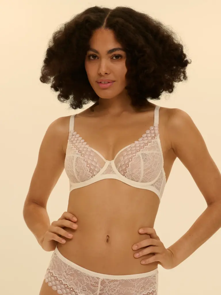 Soutien-gorge avec armatures foulard SIMONE PERELE "Radieuse" 1H1306 - Naturel 030 (85, B)