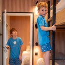 Pyjama enfant court JUSQU'AU LEVER DU JOUR "Mon Oreiller" 26EPMOC - Bleu