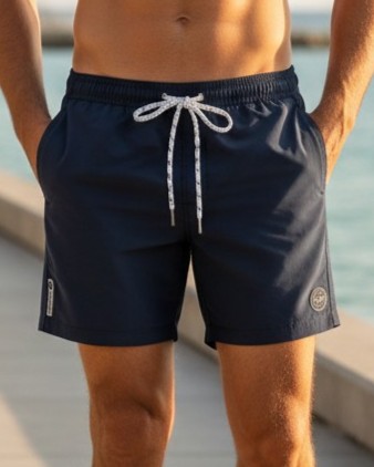 Short de bain long homme LOIC HENRY "Beachwear" KBY500V - Bleu Marine (M)