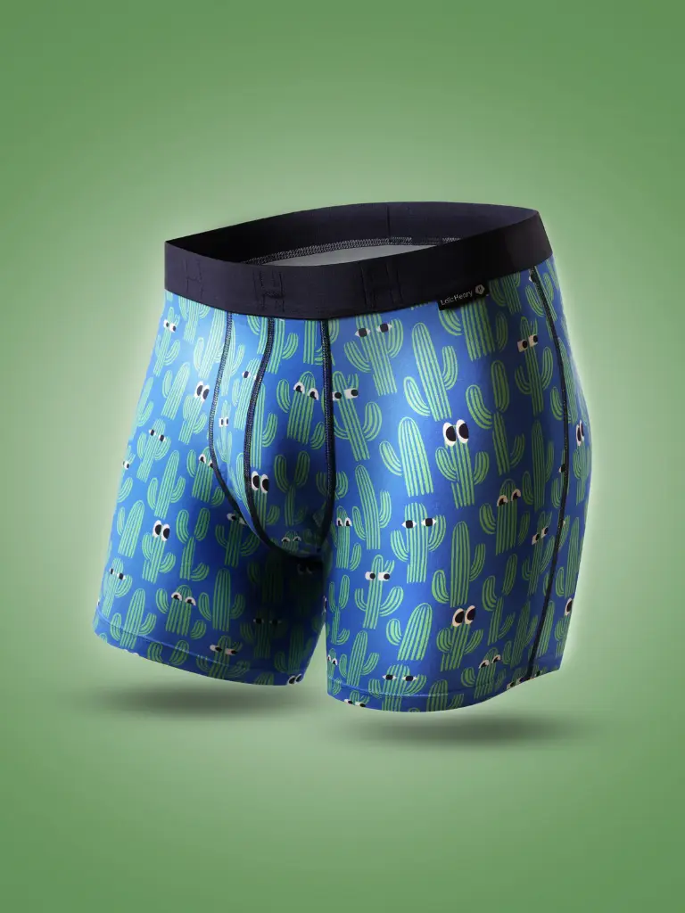 Boxer homme modal avec maintien intérieur LOIC HENRY "Graphic" KBC301Z - Funny Cactus