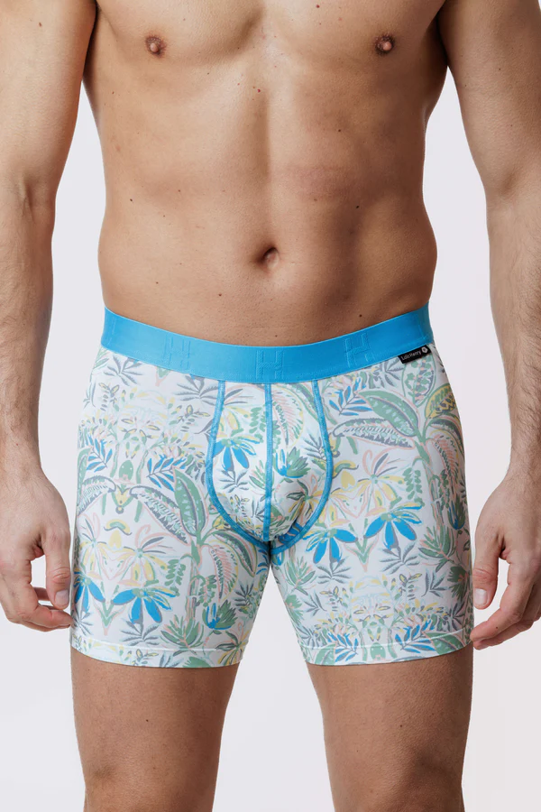 Boxer homme modal avec maintien intérieur LOIC HENRY "Graphic" KBC302C - Jungle Joy