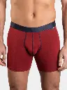 Boxer homme coton avec maintien intérieur LOIC HENRY "Every-D" KBD001W - Bordeaux