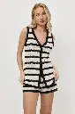 Ensemble de plage short ARUELLE "Mirage" S26-AR-MIRAG-SS - Beige Noir IBLACK
