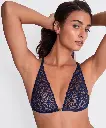 Soutien-gorge sans armatures triangle AUBADE                     "Secret Memories" 6F10 - Deep Blue DEBL 