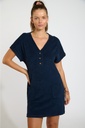 Robe de plage BANANA MOON "Lilas Seasponge" - Marine LLC06