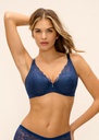 Soutien-gorge avec armatures push-up WACOAL "Abellia" WE601702 - Navy Peony NOY
