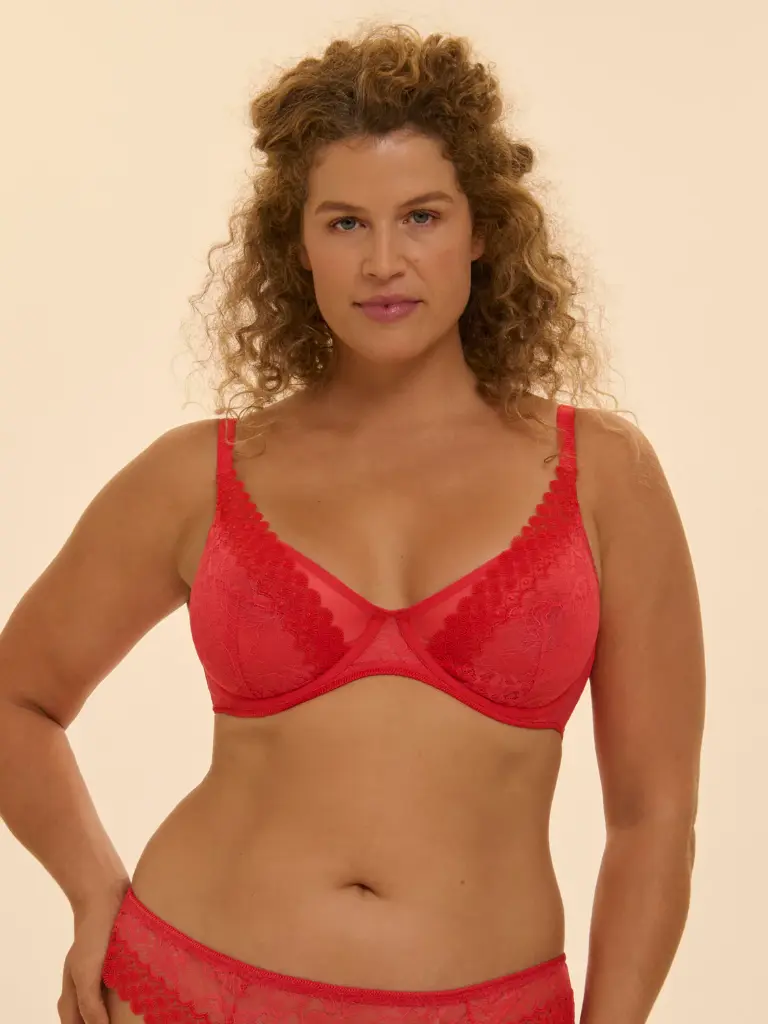 Soutien-gorge avec armatures foulard SIMONE PERELE "Radieuse" 1H1306 - Flamingo 243