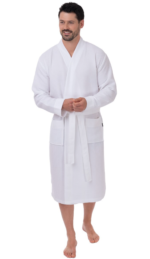 Peignoir unisex en coton WEWO 3753 - Blanc 100 (S)