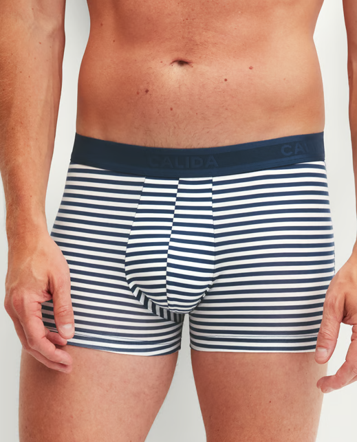 Boxer homme fantaisie 90% coton CALIDA "Grafic Cotton" 26180 - Dark denim 366 (S)