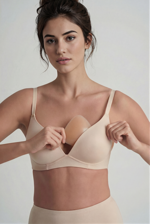 Coussinets buste-up BYE BRA "Adhesive Bust up pads" 3175 à 3178 - Beige