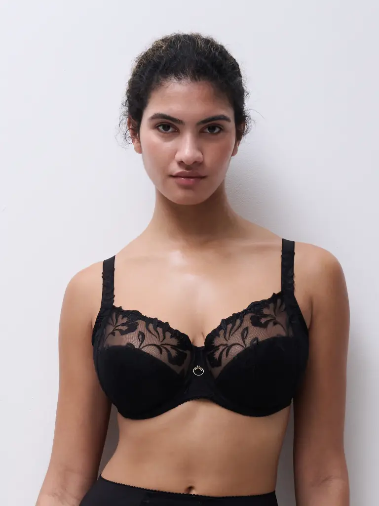 Soutien-gorge avec armatures 3 parties enveloppant CHANTELLE "Majestic" C1B3MU - Noir 011